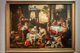 <center>Lazare et le mauvais riche</center>Bassano del Grappa, copie d’après Jacopo Bassano.
Italie. XVIIe siècle. Huile sur toile.
Musée de Tessé, Le Mans.