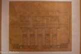 <center>Façade principale</center>élévation : projet définitif RR. (13 mai 1923) 
( AMM 674 W 274 )
Le projet ( RR ) est le projet définitif d’exécution sur lesquels les entrepreneurs se basent pour la construction la façade classique ( dont reste le péristyle ) s’enrichit d’un attique sculpté, assez proche de la frise réalisée par Antoine Sartorio dans un pur esprit Art déco.