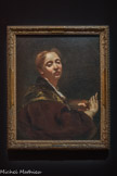 <center>Giambattista Piazzetta </center>Venise, 1683- 1754
Portrait de Giulia Lama, vers 1715-1720 
Giulia Lama, élève de Piazzetta, est également brodeuse et poète.
Dans une lettre du 1er mars 1728 à Madame de Caylus, l’abbé Conti note à propos de Giulia Lama : « La pauvre fille est persécutée par les peintres, mais sa vertu triomphe de ses ennemis. Il est vrai qu’elle a autant de laideur que d’esprit mais elle parle avec grâce et finesse, ainsi on lui pardonne aisément son visage. » Certainement sensible à la personnalité de l’artiste, Piazzetta use du clair-obscur pour ennoblir son modèle.
Huile sur toile