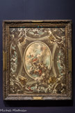 <center>Gianantonio Pellegrini</center>Venise, 1675 - 1741
Le Triomphe de l’Aurore, 1736
Esquisse pour le décor du plafond de la Kaisersaal commandé par le prince Électeur Karl Philipp en 1736-1737 pour le château de Mannheim, détruit lors de la Seconde Guerre mondiale.
Huile sur toile