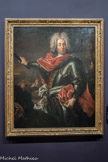<center>Gianantonio Guardi</center>Vienne, 1699 - Venise, 1760
Portrait du maréchal de Schulenburg, vers 1735
Condottiere au service de Venise et héros de la seconde guerre de Morée, sauveur de Corfou en 1716 lors du siège de la ville par l’armée ottomane, Schulenburg a réuni une importante collection au Palazzo Loredan, sa demeure vénitienne. Il est le protecteur de Gianantonio Guardi et de Piazzetta.
Huile sur toile