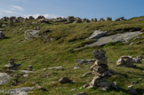 <center>La Rhune. </center>Les cairns de la Rhune.