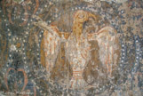 <center>Abbaye de Nouaillé-Maupertuis. </center> Les peintures du tombeau seraient de la fin du VIIIe siècle/début du IXe siècle.