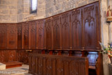 <center>Portiragnes : église Saint-Félix.</center>Les stalles.