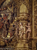 <center>Église Santa Maria de Cadaqués. </center>Retable de l'église Santa Maria de Cadaqués (par Pau Costa 1665-1727), dédié à Notre-Dame de l’Espérance, de style baroque.