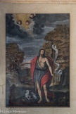 Lerma. <br> Lerma. <br> Tableau représentant saint Jean-Baptiste, patron de la paroisse, XVIIe, auteur inconnu. Le cadre en bois poli coloré en jaunele fait dater probablement du début du XVIIe