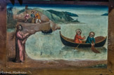 <center>Église de l'Assomption de la Vierge et de Saint-Pierre et Saint-Paul..</center> Au-dessous, la prédelle avec des épisodes de l'histoire de Saint-Pierre : la rencontre du Christ avec Pierre et André ;