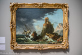<center>Tempête</center>Jean Henry dit Henry d'Arles. Arles, 1734 – Marseille, 1784.
Huile sur toile, 1756. Marseille. Musée des Beaux-Arts. Appelé à Marseille par le peintre Kapeller, Jean Henry dit Henry d'Arles, assista aux premiers pas de l'école de dessin de l'académie en tant qu'élève et obtint le premier prix lors de la première remise des récompenses en 1753. Il devint l'aide de Vernet quand celui-ci travailla à la réalisation de ses vues du port de Marseille et resta marqué à jamais par cet apprentissage. Après un premier voyage en Italie, revenu à Marseille en 1756, il présenta à l'académie comme morceau de réception ce tableau, véritable hommage à l'art de Vernet.