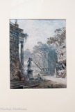 <center>Parc avec architecture. </center>Jean-Baptiste Coste. MARSEILLE. 1746 - PARIS, 1819
Plume et encre brune, rehauts d'aquarelle sur papier
MARSEILLE. MUSÉE GROBET-LABADIÉ.