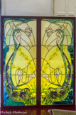 <center></center><center>Chambre dite de Monsieur.</center> Vitraux Art Nouveau. Attribués à L. Trezel et Gambursyno. Vers 1900. VitrauxTrop double face formant une porte provenant d'une demeure privée située à Marseille.