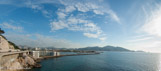 <center></center><center>Hôtel Palm Beach.</center> Les plages du prado et le massif des calanques.