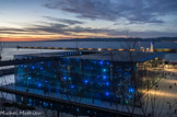 <center>Le MuCEM, le soir.</center> MuCEM in Lucem, 27 décembre 2013.