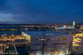 <center>Le MuCEM, le soir.</center> MuCEM in Lucem, 27 décembre 2013.