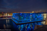 <center>Le MuCEM, le soir.</center> MuCEM in Lucem, 27 décembre 2013.