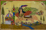 <center>Al-Buraq devant la mosquée Al-Aqsa</center>Nasser Ellefi Tunisie Vers 2000
Peinture sous verre.
Après avoir été transporté de La Mecque à Jérusalem sur le dos d'Al-Buraq, un être fantastique, le Prophète Muhammad s'éleva dans les cieux accompagné par l’ange Gabriel pour rencontrer tour à tour Adam, Jésus, Moïse et Abraham et recevoir d'Allah la recommandation des cinq prières quotidiennes.