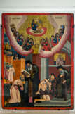 <center>Icône de la Confession</center>Grèce XVIIIe - XIXe siècle. Peinture à l'œuf sur bois.