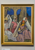 <center>Femmes en pèlerinage au marabout</center>André Suréda. Algérie. 1919
Huile sur papier
Ville d'Autun, mutée Rolin <br>
Le peintre André Suréda a résidé longtemps au Maghreb. Ses œuvres représentent des scènes de la vie quotidienne qu'il a pu observer, comme la visite au tombeau. Il se fait ainsi le témoin de similitudes entre les pratiques des juifs et des musulmans.