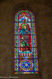 <center>Eglise des Aygalades, Notre-Dame du mont Carmel. </center> Vitrail de la nef. Saint Roch.