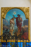 <center> Eglise de la Madeleine </center> Baptême de Jésus par St Jean-Baptiste.