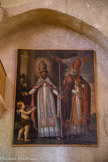 <center>L'Église Saint-Christophe.</center>A gauche, en entrant, tableau représentant Saint Cyprien et Saint Clair, anonyme du 18° siècle. Un putti présente à Saint Clair une soucoupe avec les yeux de Sainte Claire. Saint Clair protégeait des Sarrasins, et Saint-Cyprien est le protecteur du diocèse.