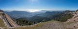 <center>Vue du Mont Caume </center>Panorama sud. De l'île du Levant au cap de l'Aigle