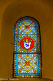 <center>Notre-Dame de Grâces. </center>Vitrail du peintre-verrier Louis Cesta, de Toulouse.