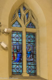 <center>Notre-Dame de Grâces. </center>21 février 1660 :  Louis XIV, avec sa mère Anne d'Autriche, vient à Cotignac remercier Notre Dame-de-Grâces de lui avoir donné la vie, et offre son anneau et le cordon bleu de l'Ordre du Saint Esprit à Notre-Dame de Grâces. 
Les vitraux sont du maïtre-verrier Antoine Bessac, de Grenoble, dont les ateliers ont été fondés en 1860.
