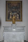 <center>Eglise Saint Pierre</center> Notre-Dame. Tableau de la donation du rosaire à saint Dominique et à sainte Catherine de Sienne.