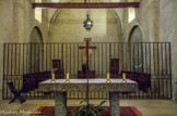 <center>La Chapelle Saint Joseph</center> La poutre de gloire porte le texte du prophète Isaïe : 
