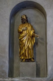<center>La Chapelle Saint Joseph</center> Statue de Saint Joseph en bois d'olivier  doré du XVIIe.