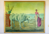 <center>La villa Noailles.</center>  Lucien Coutaud, Paysage taurin, huile sur toile, 1956.
