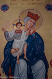 <center>Le monastère orthodoxe Saint Michel du Var</center>A gauche de l'entrée. L'archange Raphaël  conseille à Tobie de prendre le poisson qui va guérir de sa cécité son père, et Sara, sa future femme, tourmentée par sept démons. Encadrant la porte, l'archange Raphaël.