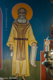<center>Le monastère orthodoxe Saint Michel du Var</center>A gauche de l'entrée. L'archange Raphaël  conseille à Tobie de prendre le poisson qui va guérir de sa cécité son père, et Sara, sa future femme, tourmentée par sept démons. Encadrant la porte, l'archange Raphaël.