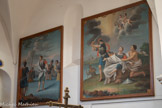 <center>L’ermitage de Saint-Ferréol</center>A gauche de l'entrée. L'archange Raphaël  conseille à Tobie de prendre le poisson qui va guérir de sa cécité son père, et Sara, sa future femme, tourmentée par sept démons. Encadrant la porte, l'archange Raphaël.