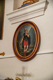 <center>L’ermitage de Saint-Ferréol</center>A gauche de l'entrée. L'archange Raphaël  conseille à Tobie de prendre le poisson qui va guérir de sa cécité son père, et Sara, sa future femme, tourmentée par sept démons. Encadrant la porte, l'archange Raphaël.