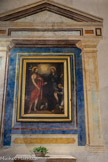 <center>L'Église Saint-Pierre-Saint-Paul. </center>Tableau de Saint-Roch et Saint-Jean Baptiste. 
Le tableau représente Saint-Jean Baptiste, à gauche, avec ses attributs : le long bâton de croix et l’agneau et à droite, Saint-Roch, avec son bâton de pèlerin et son chien, lève les yeux au ciel tandis qu’un ange découvre le bubon de sa cuisse. La multiplication d’effigies de Saint- Roch est fréquente dans une Provence où durant des siècles, la peste revenait fréquemment.