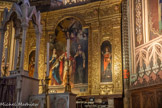 <center>L'Église Saint-Pierre-Saint-Paul. </center>A droite, Sainte Catherine d'Alexandrie, avec l'épée, et au fond, la roue. Sur le panneau central, à droite sainte Apolline ou Apollonie avec une tenaille. Au-dessous, une soucoupe avec ses dents.