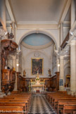 <center>Église Saint-François-de-Paule.</center>Le couvrement est constitué d'un plafond plat enduit.