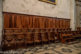 <center>La collégiale Saint-Sauveur. </center>Les places des fabriciens furent mises en place au XVIIème. siècle, mais elles étaient d’abord destinées aux chanoines.