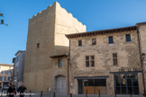 <center>La Tour médiévale.</center>Un îlot est dominé par une tour médiévale datant du XIIe siècle autour de laquelle se sont accolés d’autres bâtiments aristocratiques dès le XIIIe siècle : salle d’apparat, logis seigneurial, etc. C’est l’un des centres politiques de la ville aux XIIe et XIIIe siècles lorsqu’elle est administrée par un consulat seigneurial. Au centre de l’îlot se trouve l’hôtel de Brancas, une demeure gothique du XVe siècle. Ce site a connu de nombreuses transformations (hôtel particulier au XVIIIe siècle, théâtre à l’italienne, cinéma, dancing, etc.). Il abrita notamment pendant plus de trois siècles l’auberge de la Tour d’Argent.