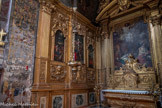 <center>La Collégiale Notre-Dame-des-Anges</center>Chapelle du Corpus Christ ou du Saint Sacrement. Les six tableaux des côtés sont abusivement attribués à Nicolas Mignard avec à gauche le Songe de saint Joseph, la Fuite en Égypte etl 'Adoration des Mages, de droite à gauche.
