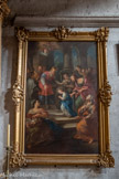 <center>La Collégiale Notre-Dame-des-Anges</center>Chapelle de la chaire ou de la congrégation des filles. Présentation de la Vierge au Temple abusivement attribué à Simon Vouët.