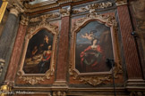 <center>La Collégiale Notre-Dame-des-Anges</center>Chapelle Notre Dame du Salut, dite aujourd'hui Notre-Dame de Sorguette. A droite les boiseries des panneaux latéraux ont été réalisées par Séri en 1809. Tableaux : La mort de saint Joseph et Sainte Fauste, vierge martyre reconnaissable à la plume de corbeau tenue par l'ange situé au-dessus d'elle. Sainte Fauste était chargée de faire fuir les corbeaux qui menaçaient les cultures. En bas, à gauche, statue de Saint Pancrace.