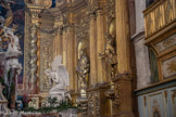 <center>La Collégiale Notre-Dame-des-Anges</center>Saint Paul avec le glaive, instrument de son martyre et saint Pancrace, représenté sous des traits juvéniles et en habit de légionnaire, avec pour attribut l'épée dans une main et la branche de palme dans l'autre. Il appartient au groupe des Saints de glace (entre saint Mamert et saint Servais). L'ensemble - retable et boiseries - a été offert par le prévôt de Casal. Etant donné qu'un ensemble relativement similaire et à peu près contemporain se trouve dans le chœur de la basilique Saint-Pierre d'Avignon, François Souchal estime qu'il s'agit du même concepteur à savoir l'architecte François de Royers de la Valfenière